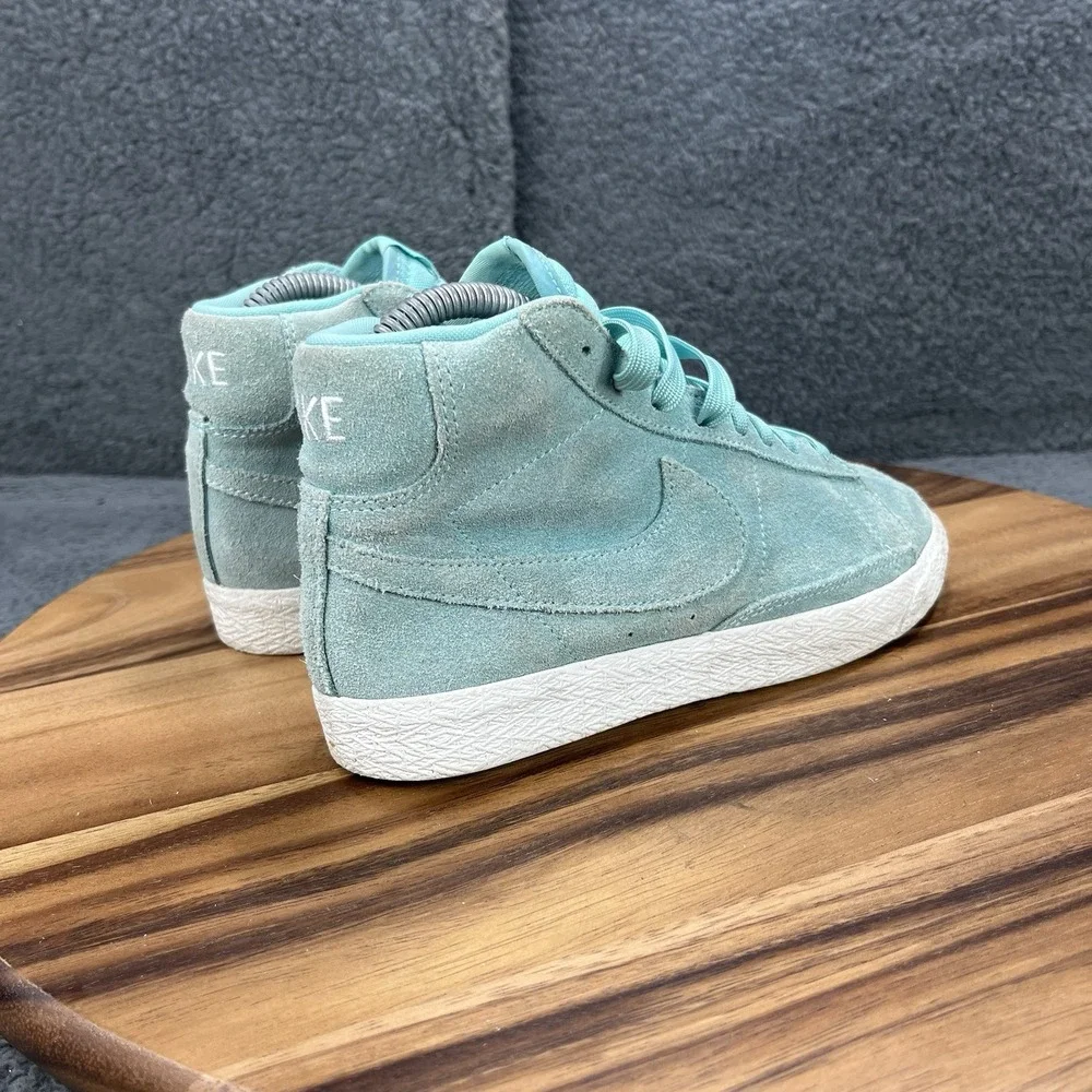 Nike Blazer Mid 2017 Island Green Youth 3 Women's 4.5 Shoes Lace GS 895850-302‎